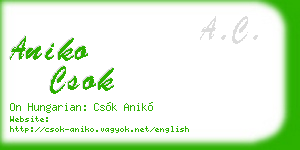 aniko csok business card